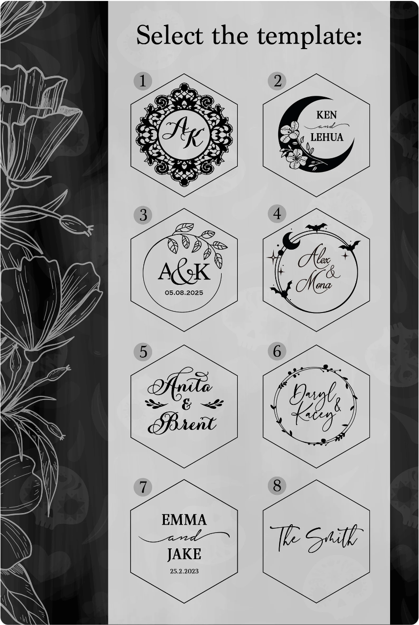 Große Schachtel für Eheringe ∙ Hexagon SCHWARZ