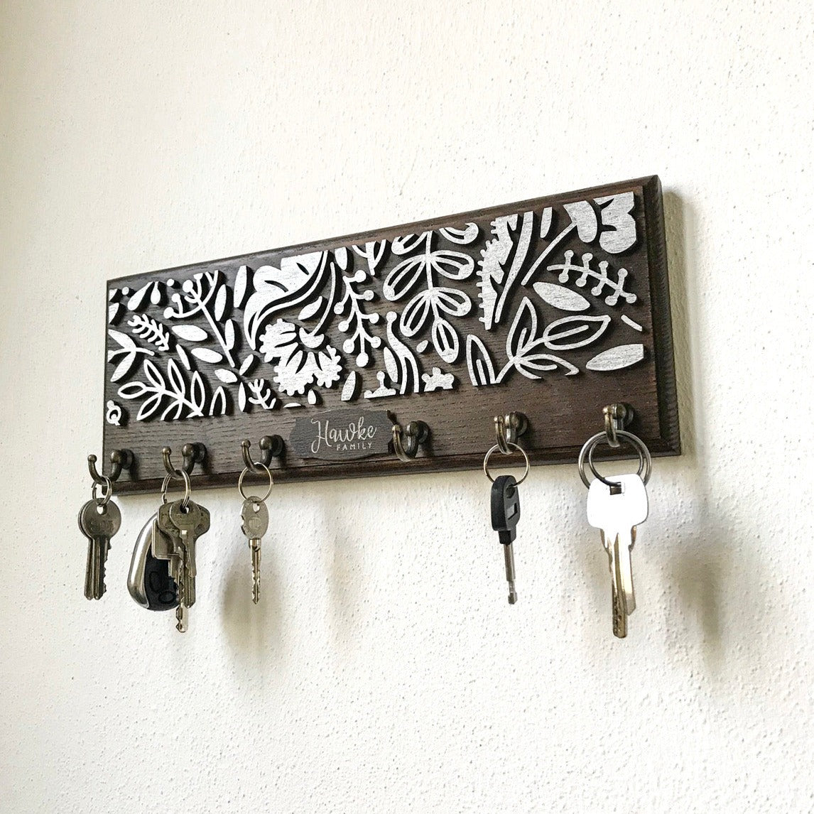 Настінні ключниці
Навісний органайзер для ключів з натурального дерева
ключниця настінна