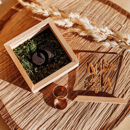 Компактна шкатулка для обручок ∙ Square BEIGE