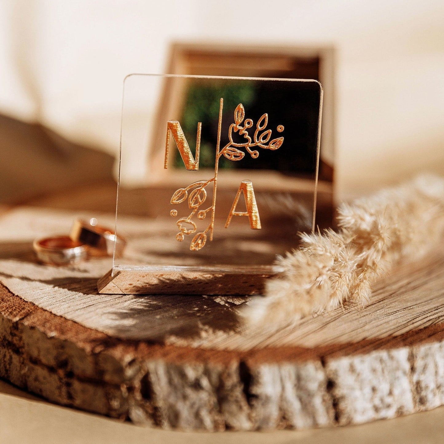 Компактна шкатулка для обручок ∙ Square BEIGE