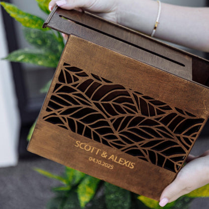 Весільні аксесуари, Весільна скриня для конвертів, дерев’яний сундук для денег