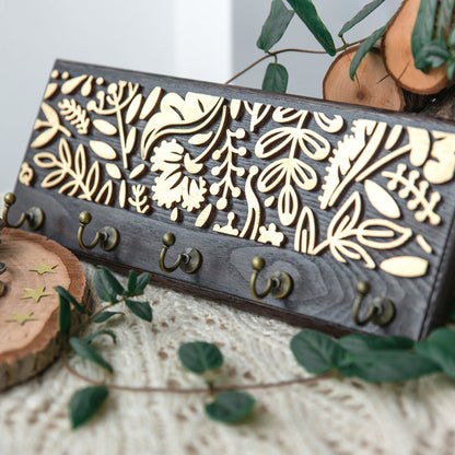 ключниця дерев'яна
Дерев’яний тримач для ключів
Вішалка для ключів
